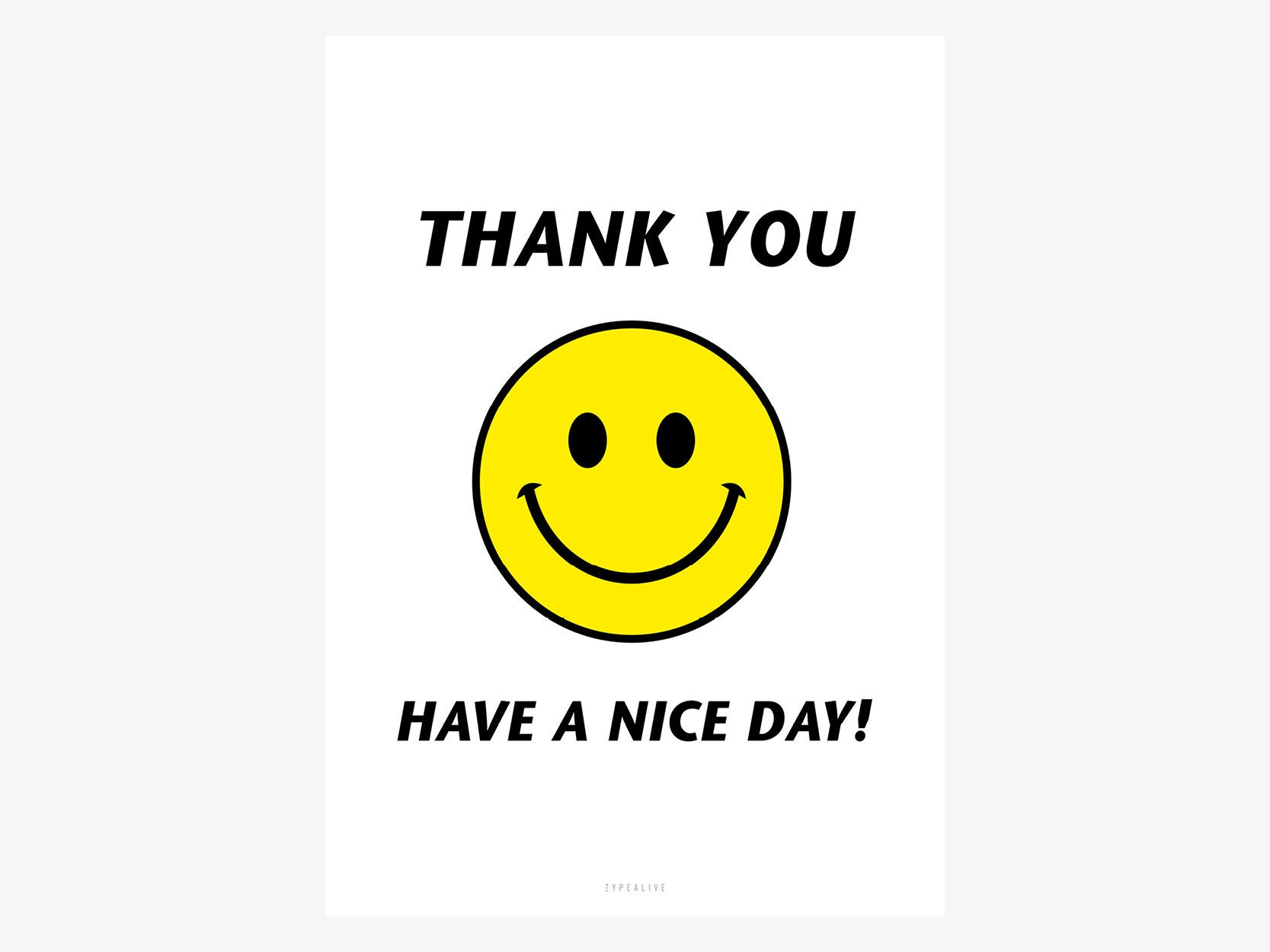 Poster Artprint Have A Nice Day / Funny Picture With Smiley Quote  Decoration - Etsy