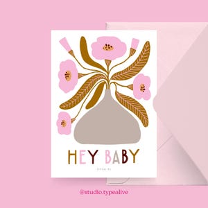 Postkaart / A WAY BABY / Lieve wenskaart voor de geboorte van een baby – Gefeliciteerd met de geboorte, papa, mama, opa, oma, voor vrienden en familie