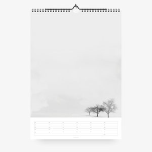 Wall calendar / LANDSCAPES / DIN A3, landscapes, black and white, simple and Scandinavian, as a gift for birthday and Christmas image 3