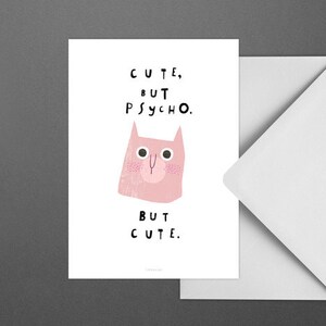 Carte Postale Happy Purrthday Chat Amoureux Du Chat Etsy France