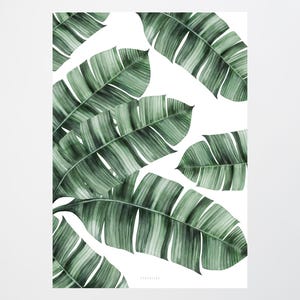 Poster mural / Tropical No. 8 / palm trees, leaves, tropical, living room decoration, housewarming gift, art print, as a gift