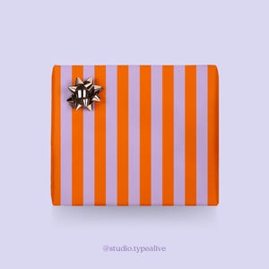 Carta da regalo / STRISCE NO. 1 / Fogli regalo a righe rosse e blu per Natale, matrimonio, compleanno - Confezione regalo esclusiva