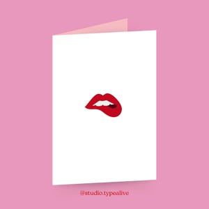 Biglietto d'auguri / LABBRA N. 1 / Set di biglietti di auguri con busta, biglietti pieghevoli per matrimonio, amore, nascita, compleanno, biglietti di congratulazioni, bocca di bacio