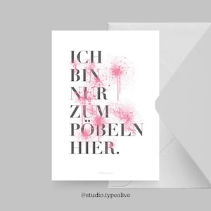 Postkarte / PÖBELN / Witzige und schöne Grußkarte mit Spruch – Humorvolle Geschenkidee für Freunde, Familie & Kollegen