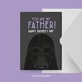 Father's Day Card / V*DER FATHER / Funny birthday card or card for Father's Day with the saying "I am your father", funny greeting card Dad
