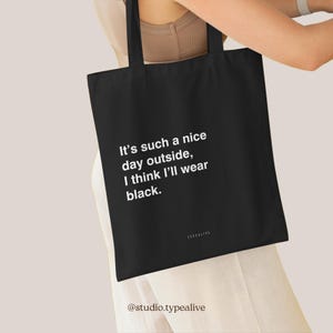 Baumwolltasche / NICE DAY / Öko-Stofftasche zum Einkaufen, Tasche aus Jute, mit lustigem Spruch, perfekt als Geschenk, wiederverwendbar
