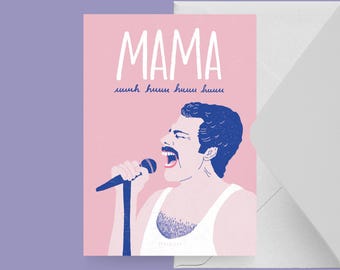 Mother's Day card / MOM / Funny Mother's Day gifts – Funny postcard for mom, as a greeting card or birthday present, handmade
