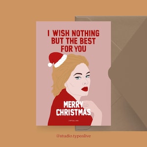 Weihnachtskarte / BUT THE BEST "Christmas" / Lustige Postkarte zu Weihnachten mit Nikolausmütze und witzigem Spruch – für Freunde, Familie