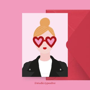 Liebes-Karte / YOU YOU YOU / Lustige und schöne Valentinstagskarte, zum Jubiläum, mit witzigem Spruch – für den Partner