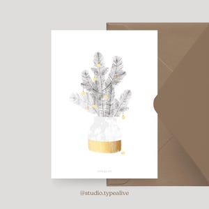 Carte de Noël / NOËL URBAIN NO. 1/ Carte de Noël simple et belle - carte de voeux pour l'Avent pour la famille, les amis et les collègues