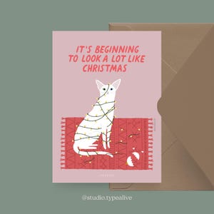 Weihnachtskarte / Petisfaction "Cats" LOOK A LOT / Weihnachtskarten Set, lustige Weihnachtskarte mit Katze, Postkarte für Katzenfans
