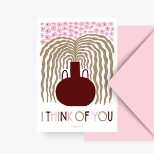 Tarjeta de amor / A WAY THINK / Divertida y bonita tarjeta de San Valentín, para un aniversario, con un dicho gracioso - para tu pareja, novia