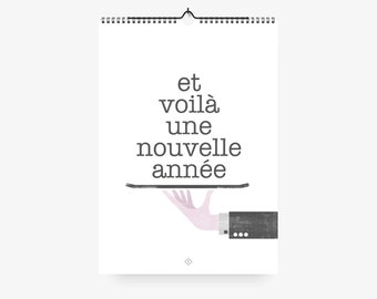 Wall calendar / PRINTS / A3, best-of typealive, funny sayings, plain and Scandinavian, as a gift for birthday and Christmas