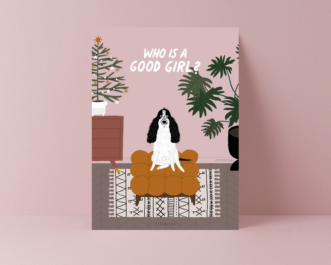 Weihnachtskarte Cocker Spaniel - 145x145 Mm, 350 G/m², Recycelt, Mit Umschlag