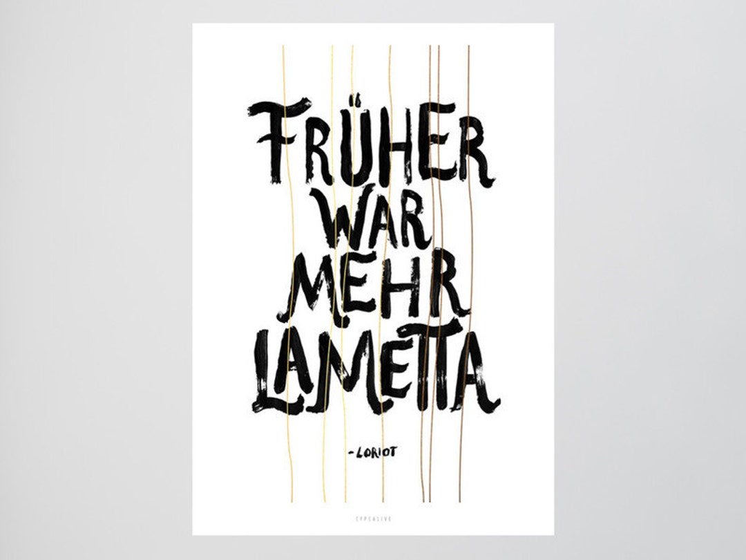 Mehr Lametta / Spruch, Loriot, Früher, Fine ArtPrint, WallArt