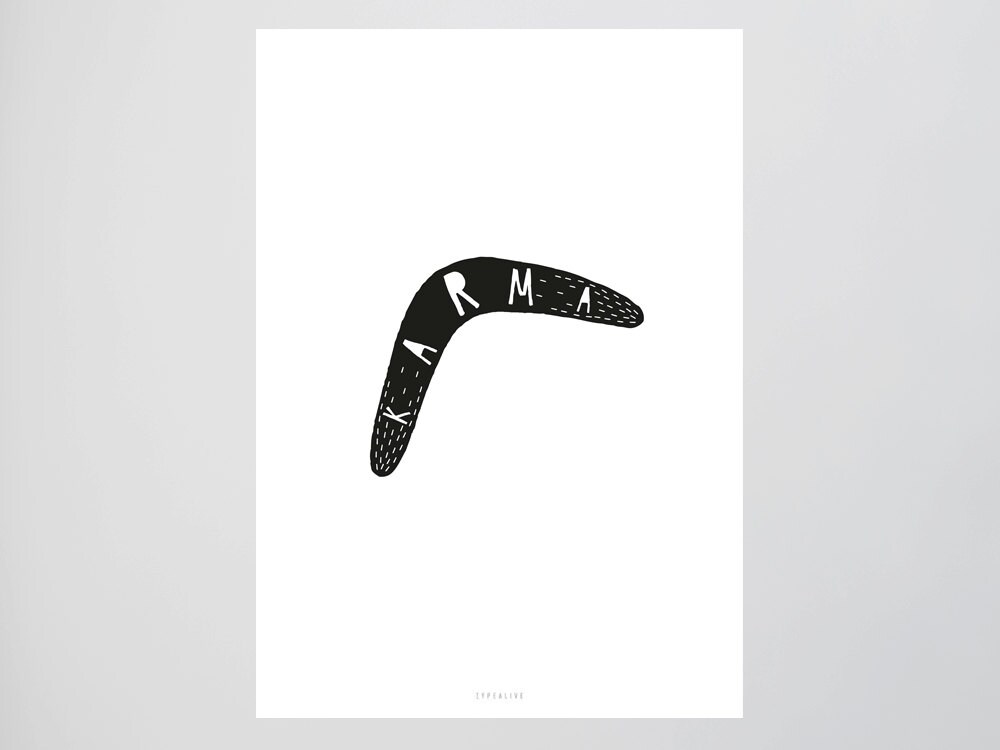 Karma Boomerang - Etsy UK Karma Boomerang - Etsy UK