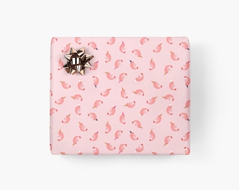 Gift wrapping paper / PARTY SHRIMPS / Gift sheets with shrimp, beautiful gift wrapping paper for men, for best friend, birthday, Christmas