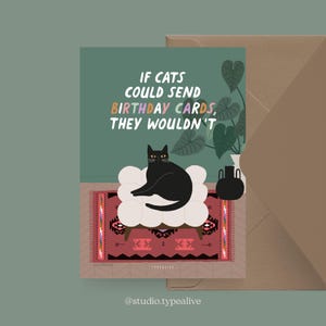 Birthday card / Petisfaction "Cats" NO BIRTHDAY CARD / Postcard set cat, funny birthday card with cat, postcard for cat fans