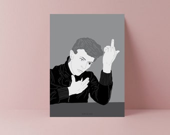 Karte / Fuck You No. 2 / lustige Karte zum Geburtstag oder zum Verschenken für Freund, Freundin Musikfans als Geschenk oder einfach nur so