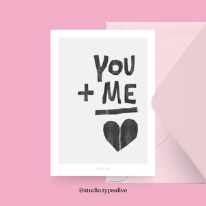 Liebes-Karte / YOU ME NO. 2 / Lustige und schöne Valentinstagskarte, zum Jubiläum, mit witzigem Spruch – für den Partner