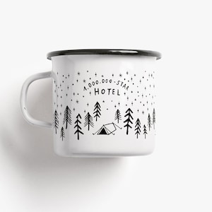 Enamel mug / 1,000,000 STARS / mug with saying, personalized, funny camping mug for boyfriend, girlfriend, birthday, Christmas