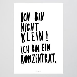Poster mural / concentrate / saying, not small, living room decoration, housewarming gift, art print, as a gift