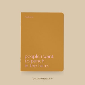 Notizheft / PUNCH / Notizbuch A5 blanko, mit lustigem Spruch, abgerundete Ecken – Perfekt als Geschenk, Tagebuch oder Travel Journal