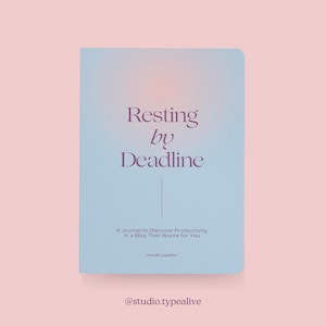Cuaderno / DESCANSO / Cuaderno A5 en blanco, con dicho divertido, esquinas redondeadas - perfecto como regalo, diario o diario