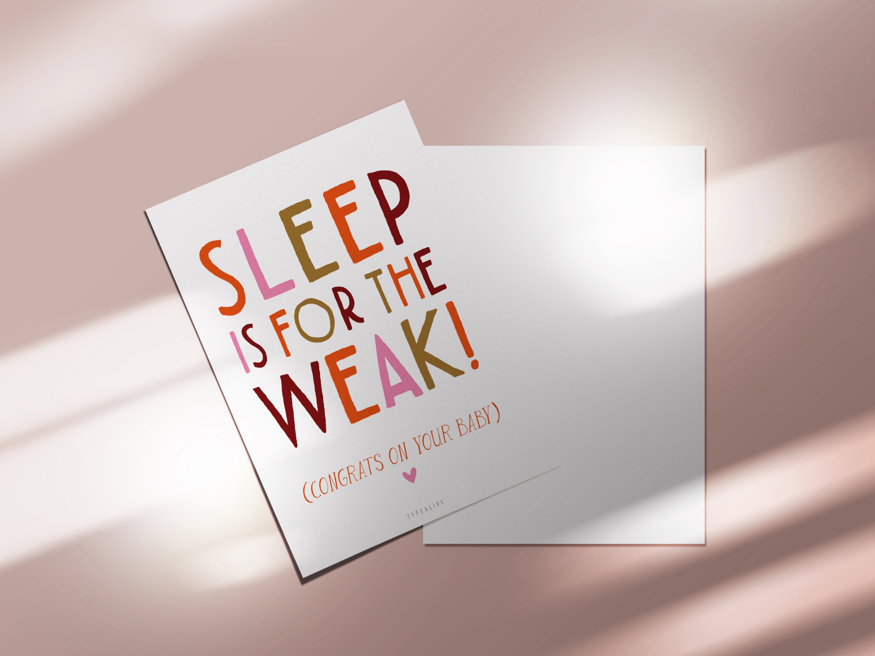 Babykarte / No Sleep / Lustige Karte zur Geburt mit Spruch Etsy