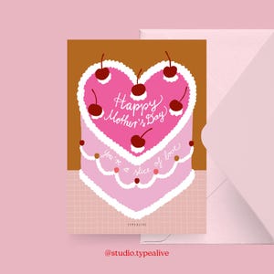 Muttertagskarte / SLICE OF LOVE / Lustige Grußkarte für Mama – Perfekt für 40. und 50. Geburtstag oder als witzige Karte zum Muttertag