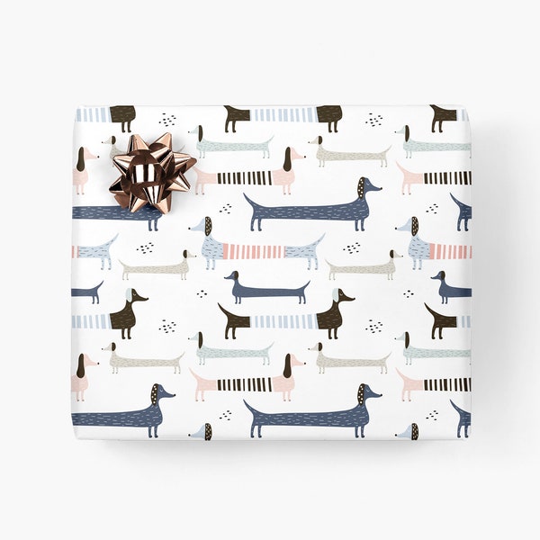Wrapping paper / VIENNESE WRAP / Gift sheets with dachshund, beautiful wrapping paper for men, for best friend, birthday, Christmas