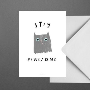 Ansichtkaart / CATISFACTIE NR. 11 / Grappige wenskaart met kat en spreuk - humoristisch cadeau-idee voor vrienden, familie en collega's