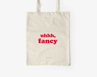 Cotton bag / FANCY "nature" / ecological fabric bag with long handles, perfect as a canvas bag for shopping, with a funny saying