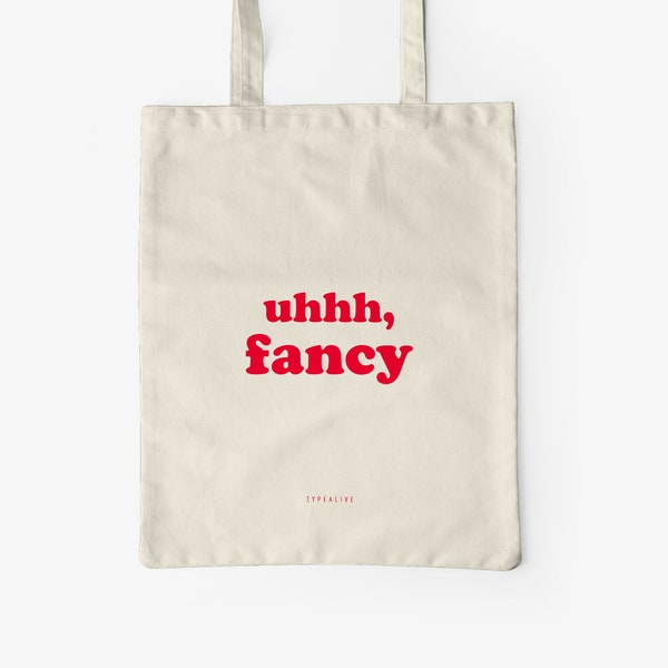 Cotton bag / FANCY "nature" / ecological fabric bag with long handles, perfect as a canvas bag for shopping, with a funny saying