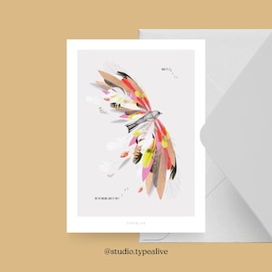 Carte pour diverses occasions / FLY / carte postale pour de nombreuses occasions - comme salutation ou invitation pour les amis et la famille, message, voyage, liberté