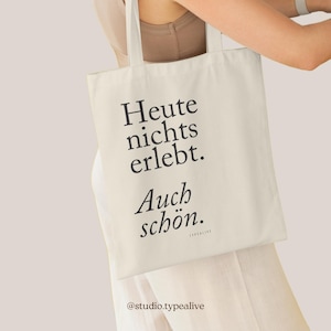 Baumwolltasche / AUCH SCHÖN / Öko-Stofftasche zum Einkaufen, Tasche aus Jute, mit lustigem Spruch, perfekt als Geschenk, wiederverwendbar