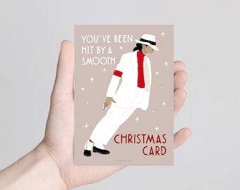Christmas Card / Smooth Christmas Card / Lustige Karte zu Weihnachten für Vater oder Freunde mit witziger Illustration und Wortspiel Spruch