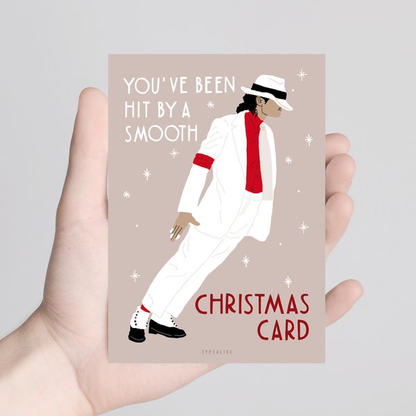 Weihnachtskarte / Smooth Christmas Card / Lustige Karte zu Weihnachten für Vater oder Freunde mit witziger Illustration und Wortspiel Spruch