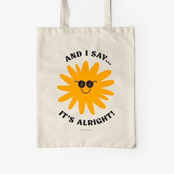 Cotton bag / AND I SAY / Eco fabric bag, tote bag with a funny saying, canvas bag for shopping, as a gift for your girlfriend
