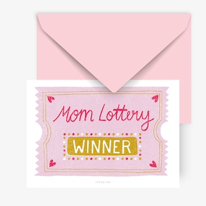 Postcard / Mom Lottery / Funny Card Mother's Day as a Gift Card Present for Mothers