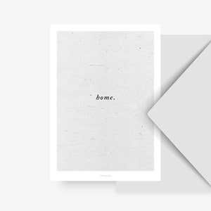 Ansichtkaart / HOME / Grappige en mooie wenskaart met spreuk - humoristisch cadeau-idee voor vrienden, familie en collega's