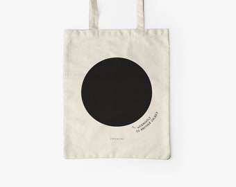 Baumwolltasche / WORMHOLE / Öko-Stofftasche, Totebag mit lustigem Spruch, Leinentasche zum Einkaufen, als Geschenk für die Freundin