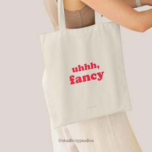 Baumwolltasche / FANCY "natur" / Öko-Stofftasche zum Einkaufen, Tasche aus Jute, mit lustigem Spruch, perfekt als Geschenk, wiederverwendbar