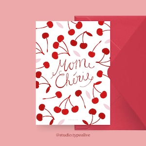 Carte fête des mères / MAMAN CHERIE NO. 3/ Magnifique carte de voeux pour maman - parfaite pour les 40ème et 50ème anniversaires ou comme carte amusante pour la fête des mères