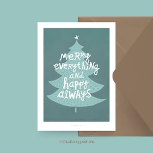 Carte de Noël / TANNE DIT NON. 1 / Carte postale amusante pour Noël avec un dicton amusant - pour les amis, la famille, les collègues