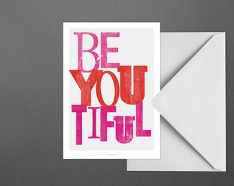 Postkarte / BeYoutiful / Skandinavische Karte Motivierend an Beste Freundin