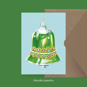 Carte de Noël / RÉTRO NOËL NO. 8/ Carte de Noël simple et belle - carte de voeux pour l'Avent pour la famille, les amis et les collègues