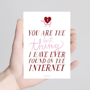 Valentine's Day Card / Online Shopping / Funny card for Lovers Birthday Card for her or for him Greeting Card Valentine's Day Dating App