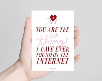 Valentine's Day Card / Online Shopping / Funny card for Lovers Birthday Card for her or for him Greeting Card Valentine's Day Dating App