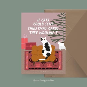 Carte de Noël / Pétisfaction « Chats » PAS DE CARTES DE NOËL / Jeu de cartes de Noël, carte de Noël amusante avec chat, carte postale pour les fans de chats